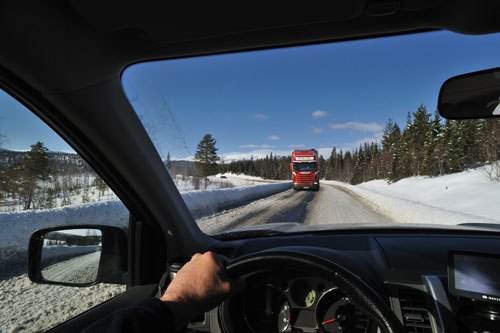 Norwegens Straßen im Winter