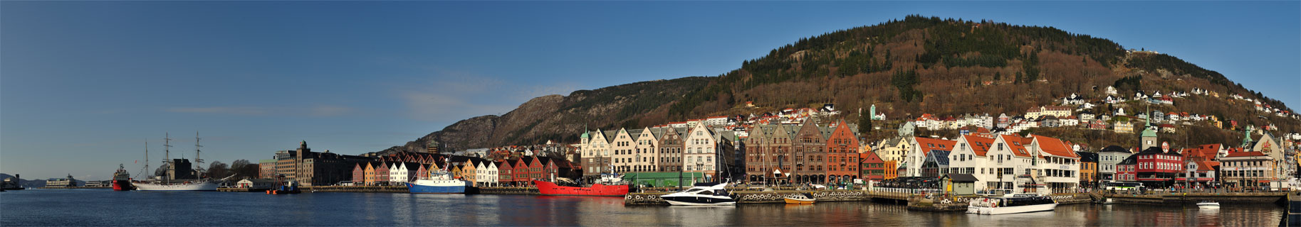 Panorama von Bergen