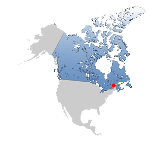 Landkarte Kanada - Quebec