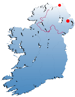 Landkarte Irland - Giant's Causeway